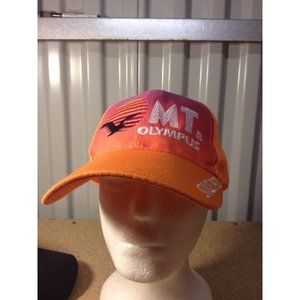 Vintage Orange Mt. Olympus Since 1970 SnapBack Ball Trucker Hat Cap Mesh